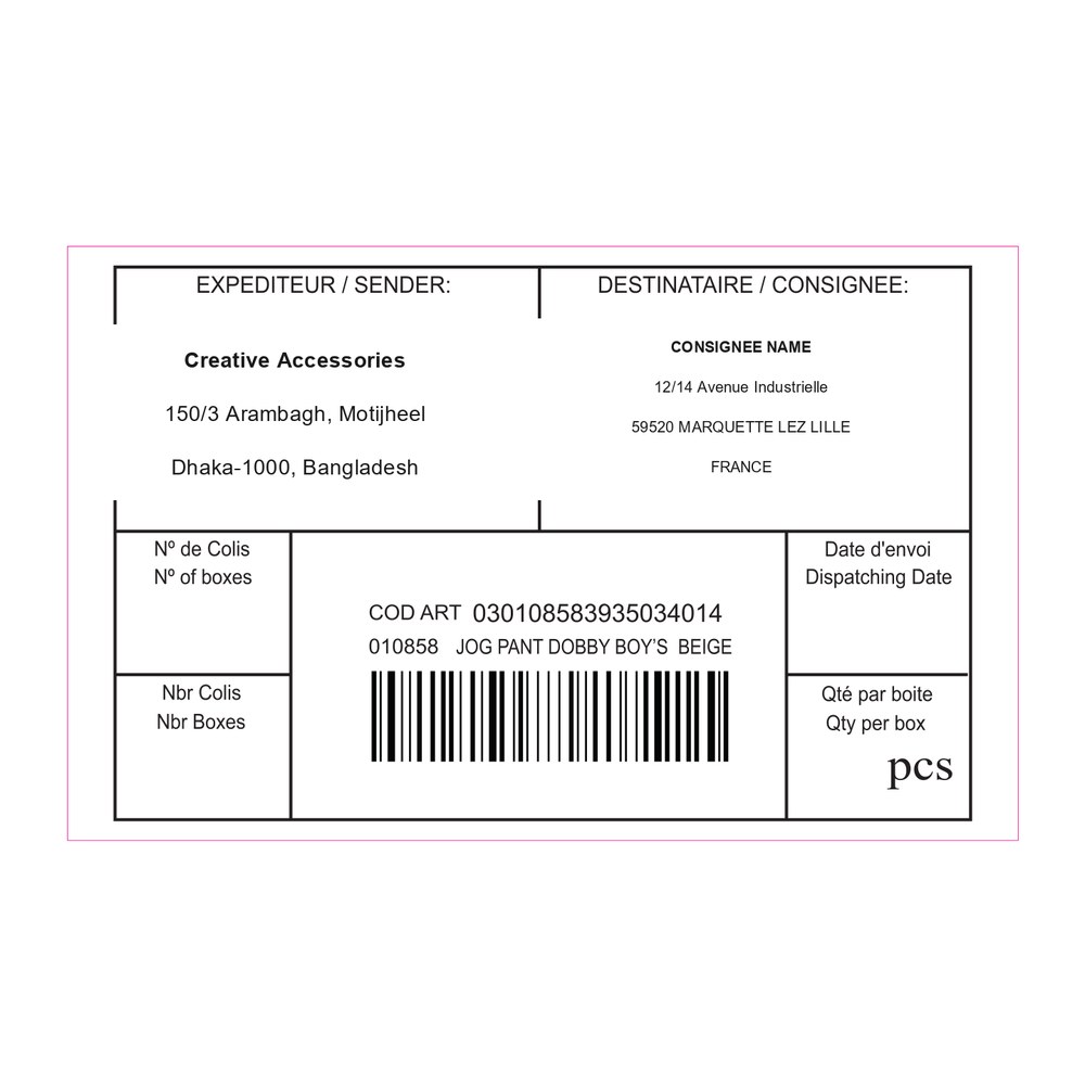 Carton sticker manufactured by Creative Accessories