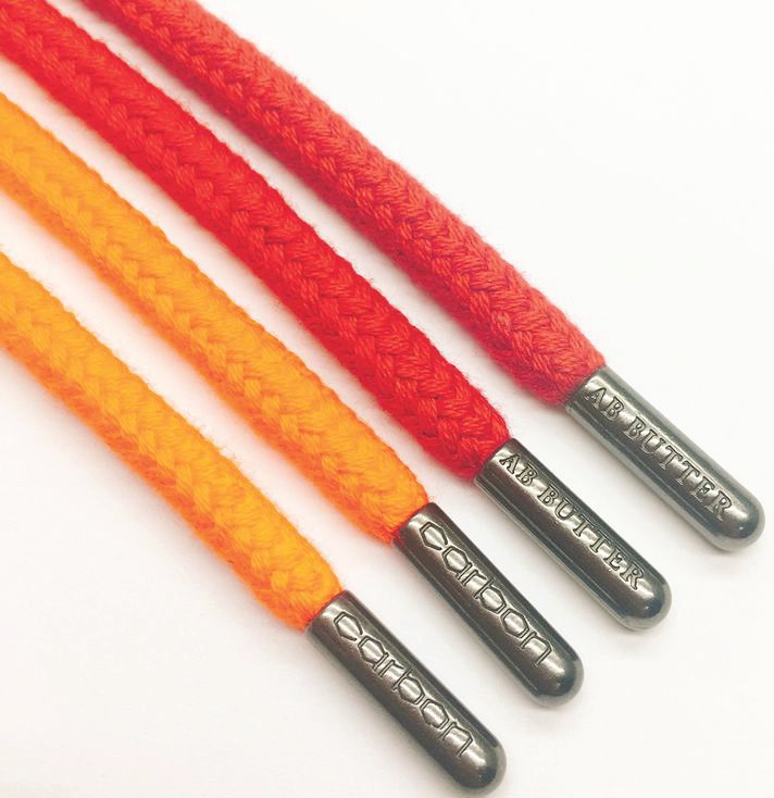 Drawcord with engraved metal tip manufactured by Creative Accessories
