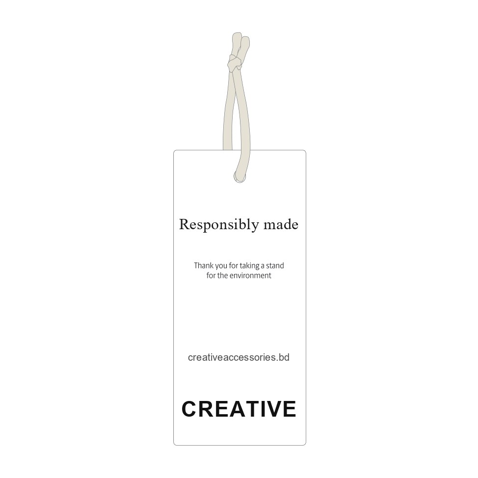 Paper hang tag — white manufactured by Creative Accessories