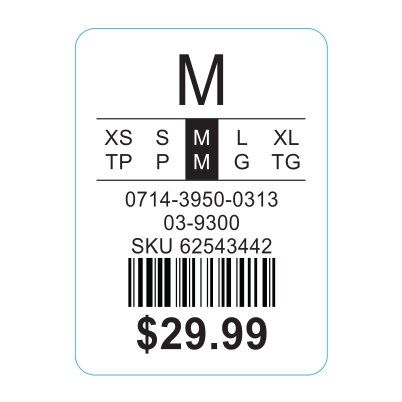 Price sticker manufactured by Creative Accessories