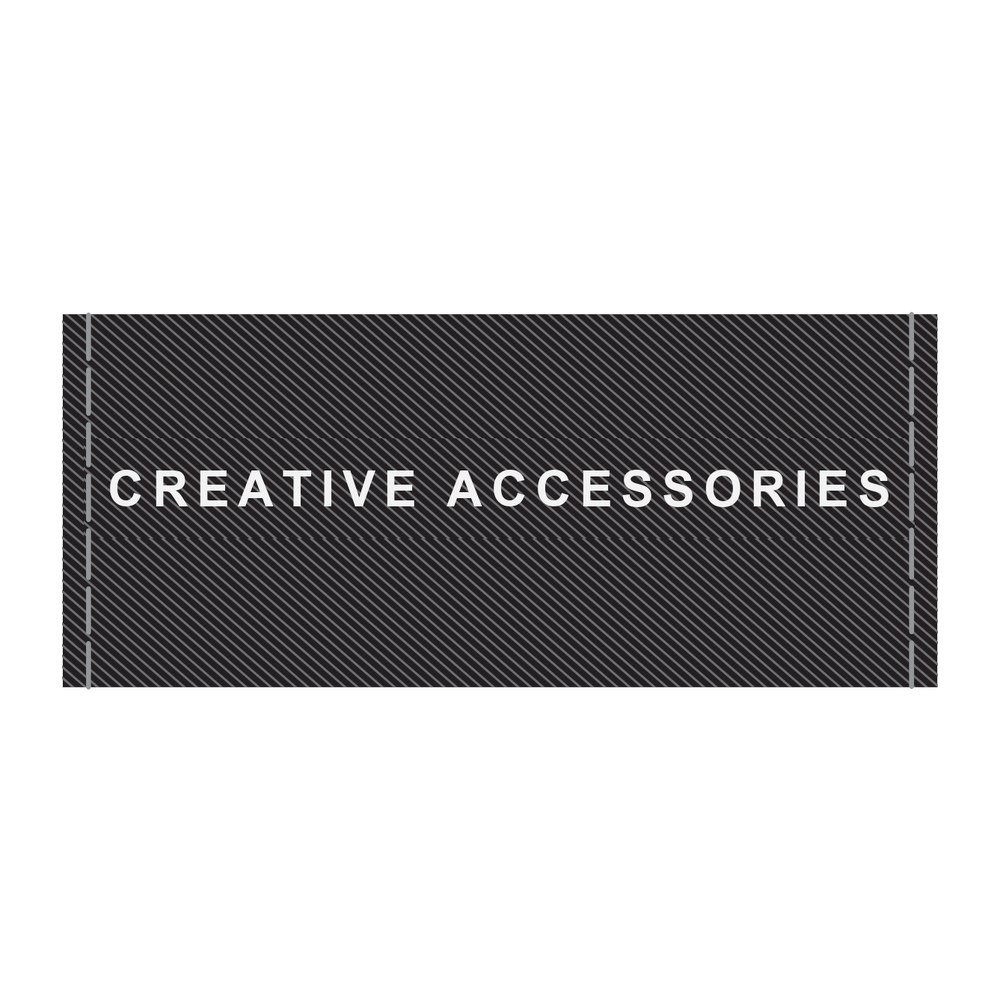 High-density black woven label manufactured by Creative Accessories