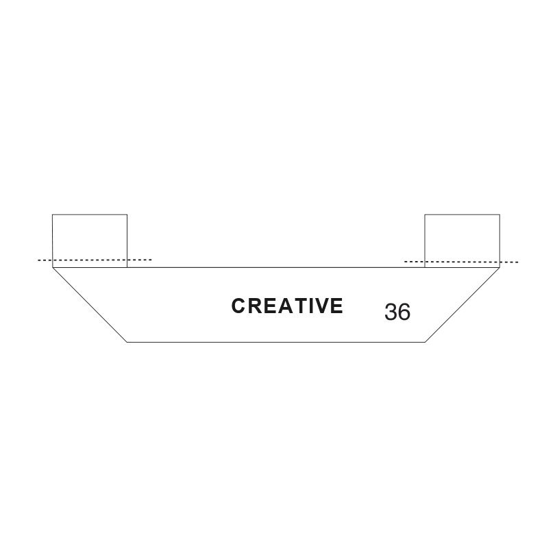 Mitre-fold woven label manufactured by Creative Accessories