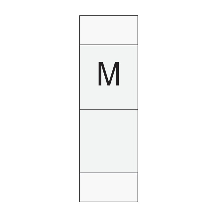 Woven size label manufactured by Creative Accessories